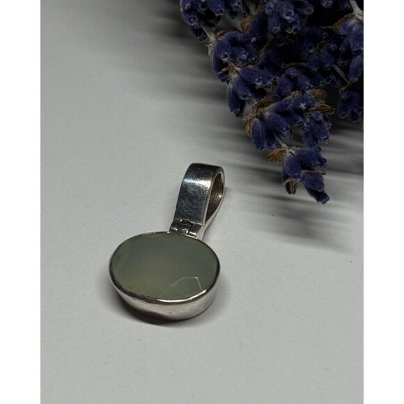 925 STERLING SILVER NEPHRITE PENDANT - Picture 6 of 7